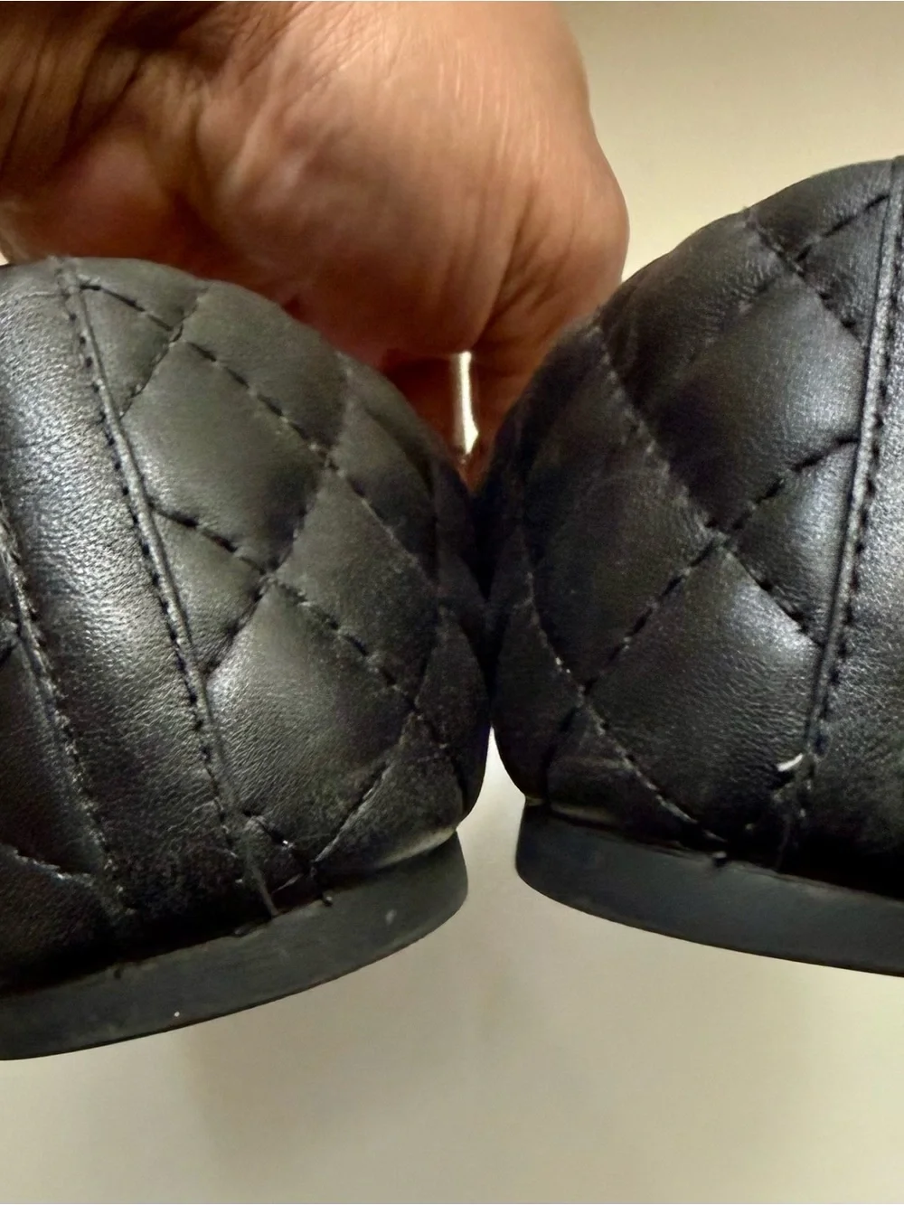 Tory Burch Black Quilted Leather Flats - Picture 4 of 4